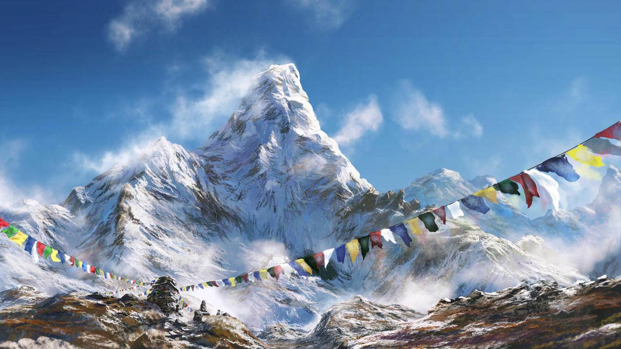 雪山5k壁纸