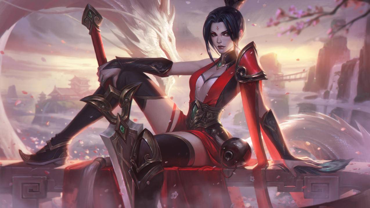 《英雄联盟 LOL》放逐之刃 玉剑传说 武剑仙 锐雯 4K游戏高清壁纸