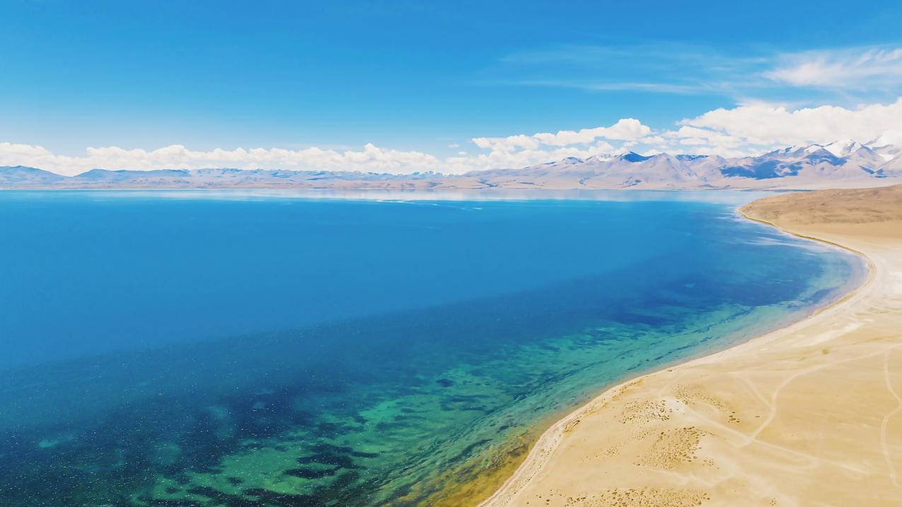 西藏 三大圣湖之一 玛旁雍措 湖 风景 4k电脑壁纸