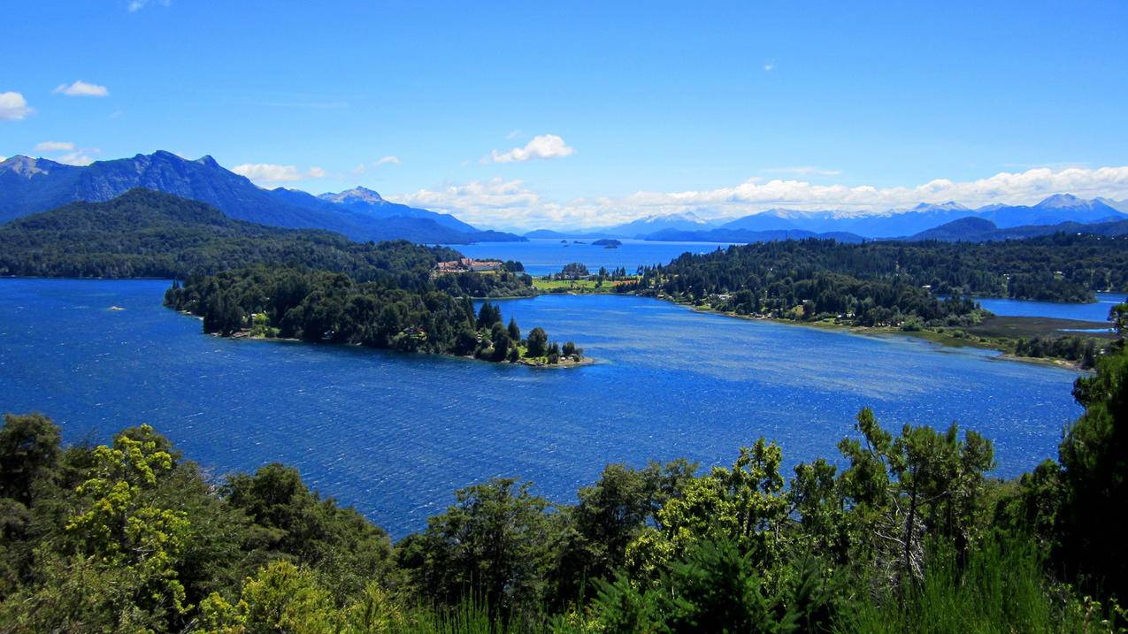 风景自然风光蓝天高山湖泊高清壁纸