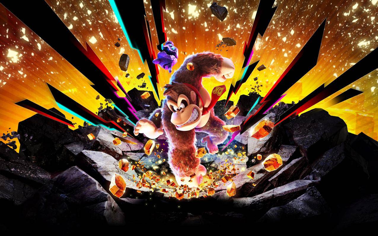 《咚奇刚蕉力全开 Donkey Kong Bananza Key Art 》6K游戏壁纸