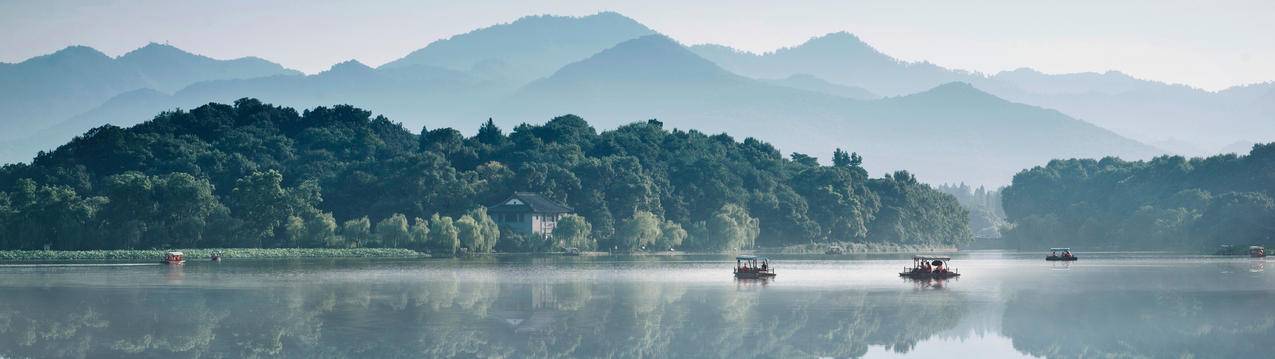 西湖风景3840x1080双屏壁纸