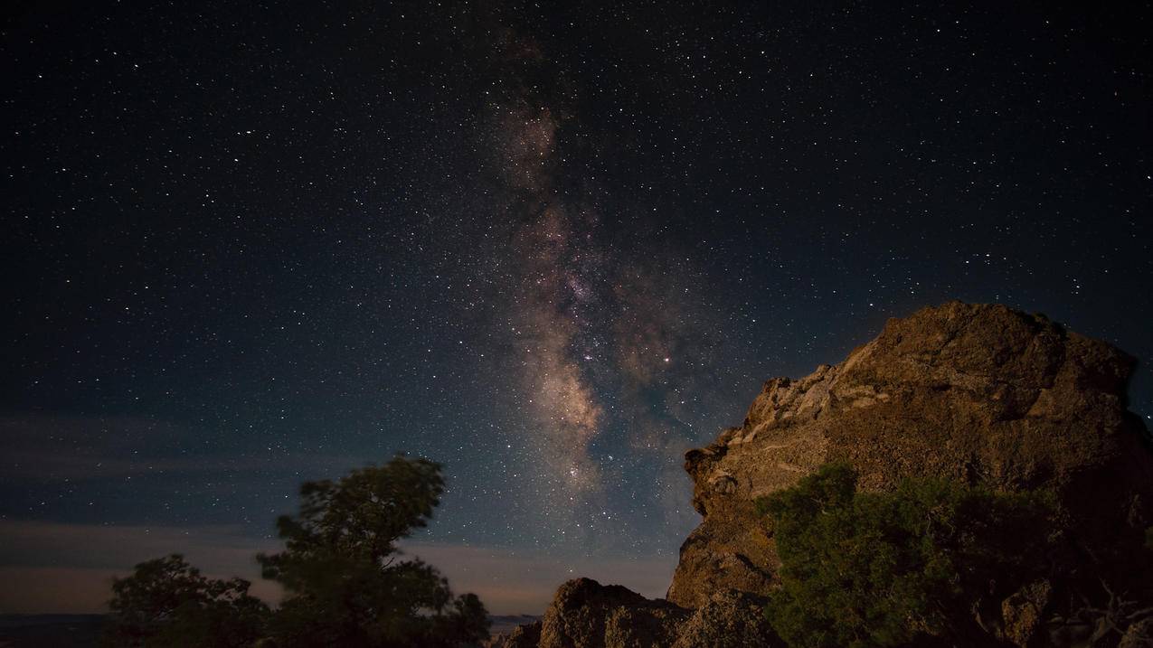 风景夜空星空银河4k壁纸