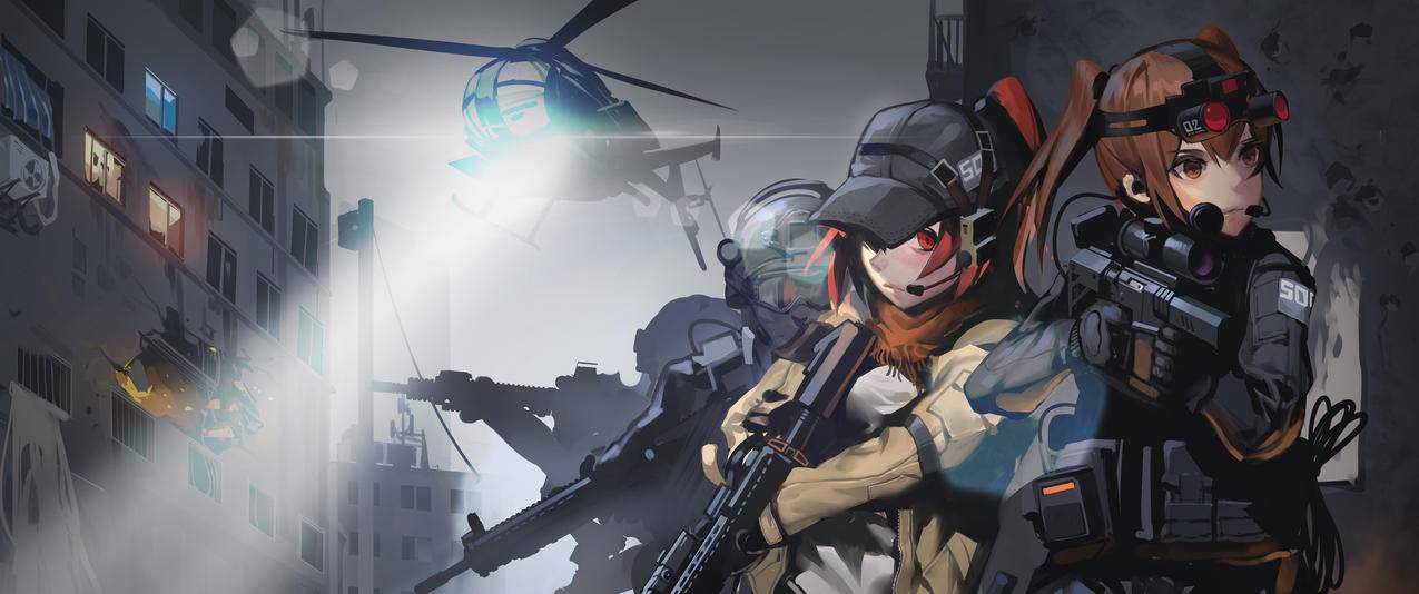 少女前线带鱼屏壁纸
