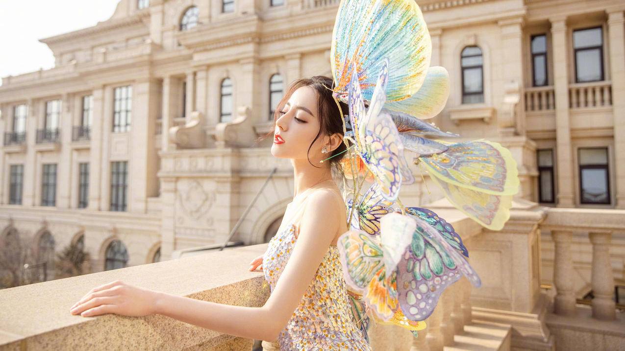 蝴蝶仙子 迪丽热巴4k美女壁纸 4k手机壁纸