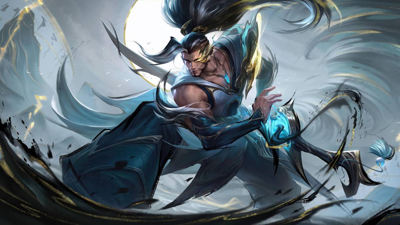 LOL手游 英雄联盟 御风墨影 亚索原画 8K游戏壁纸 7680x4320