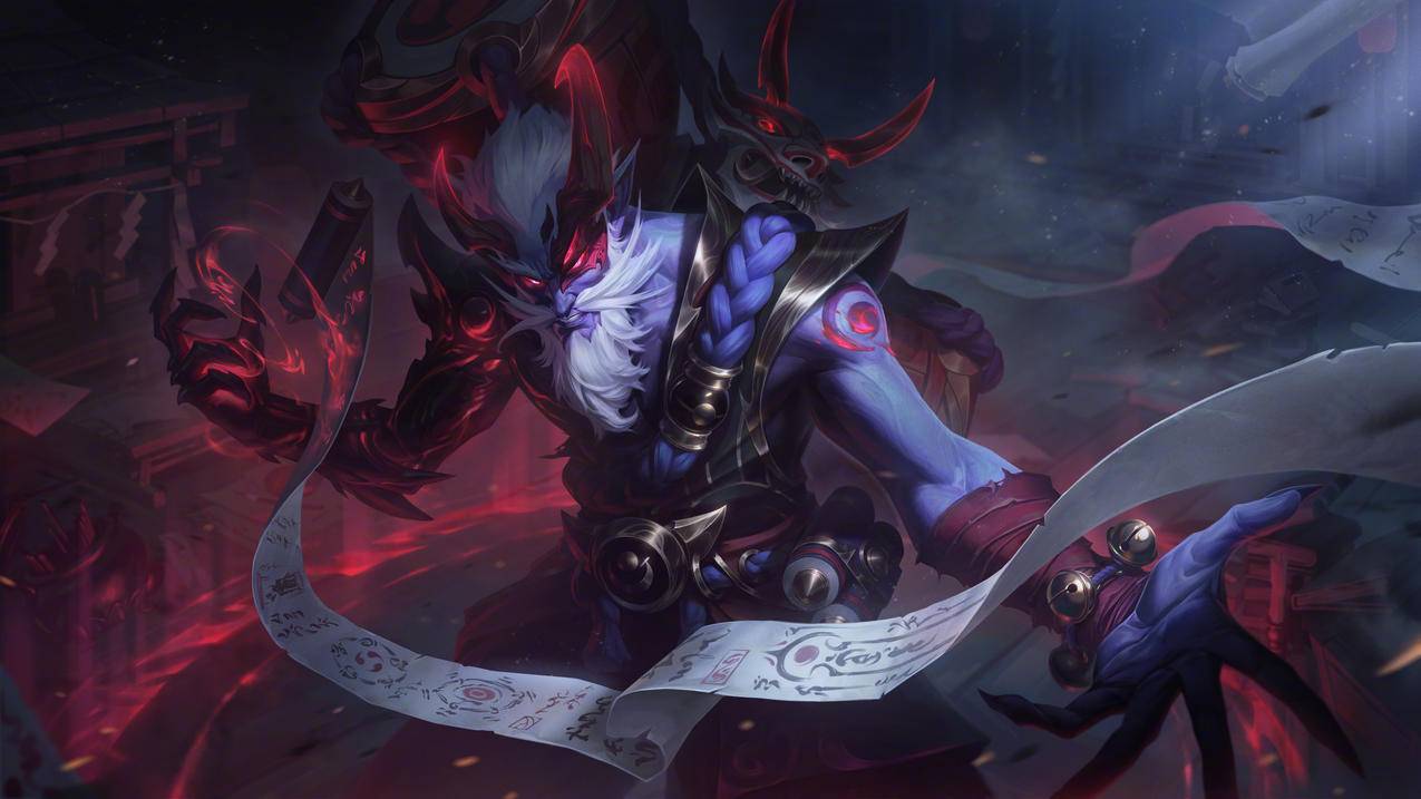 腥红之月 瑞兹 英雄联盟LOL 4k壁纸